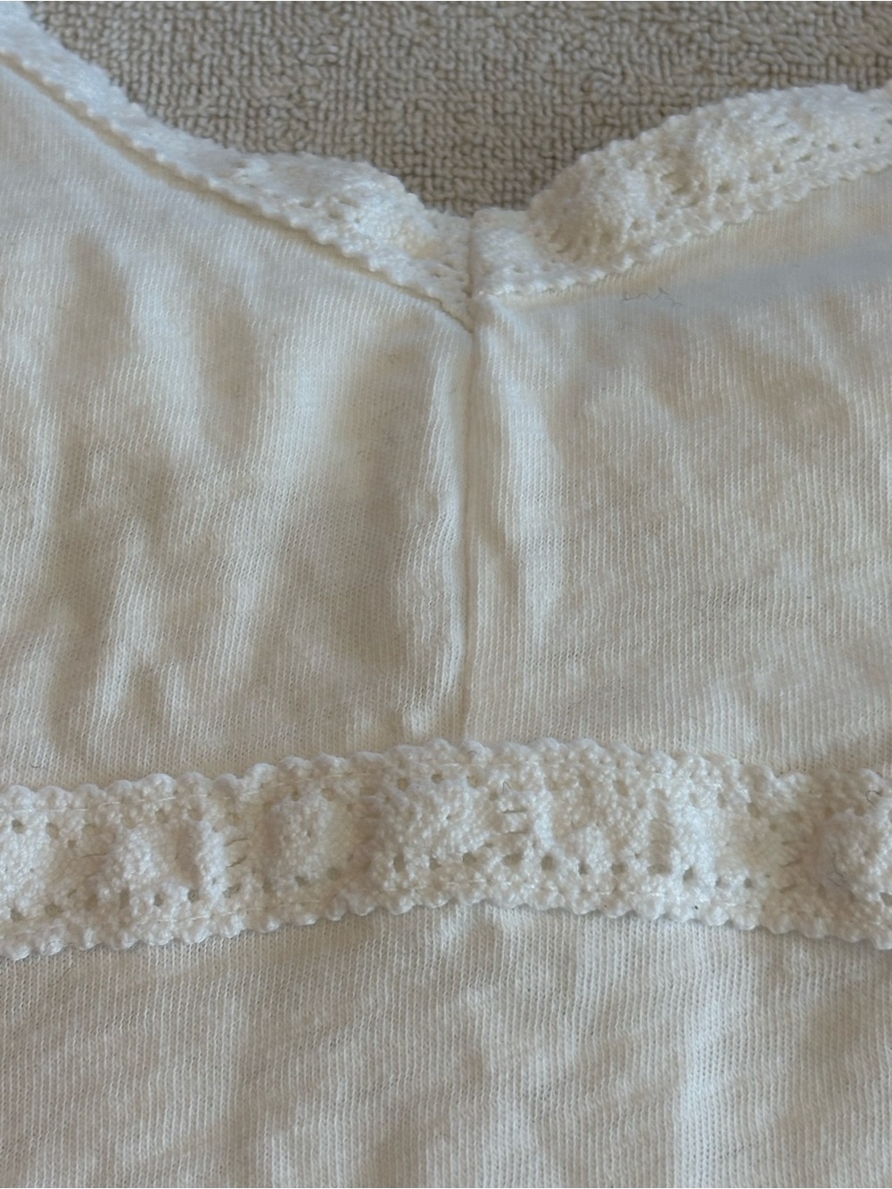 Gap White Halter Tunic Top Medium Babydoll Cotton Embroidered Trim - Picture 5 of 9